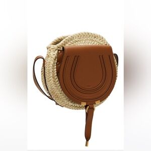 Chloe Marcie raffia shoulder/cross body bag